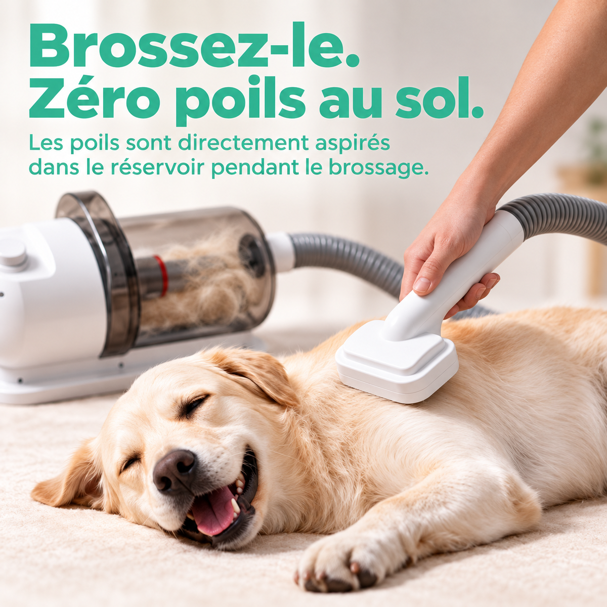 Ariaa™ - Nettoyez votre chien chez vous en 15 minutes sans qu'un seul poil ne tombe par terre